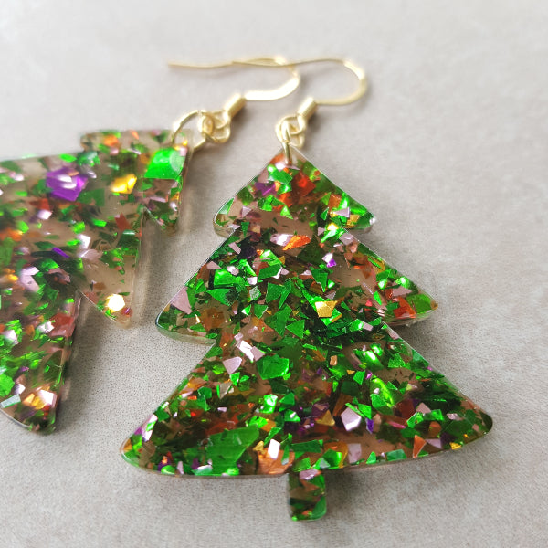 Glitter Pine Drops - Gold