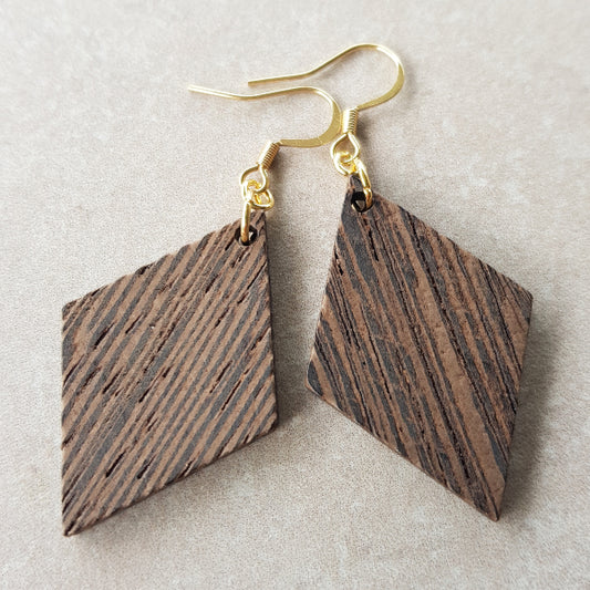 Rustic Diamond Drops - Gold