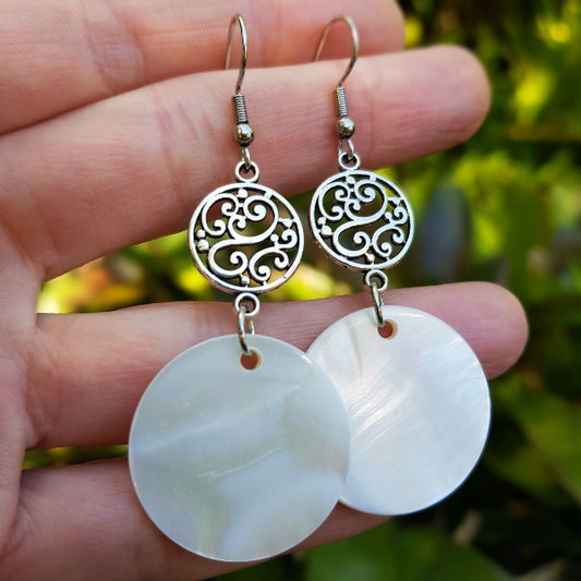 Shell Disc Dangles