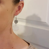 Flower Resin Earrings - White