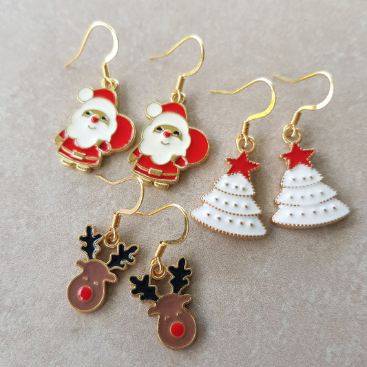 Christmas Earring Pack - Gold